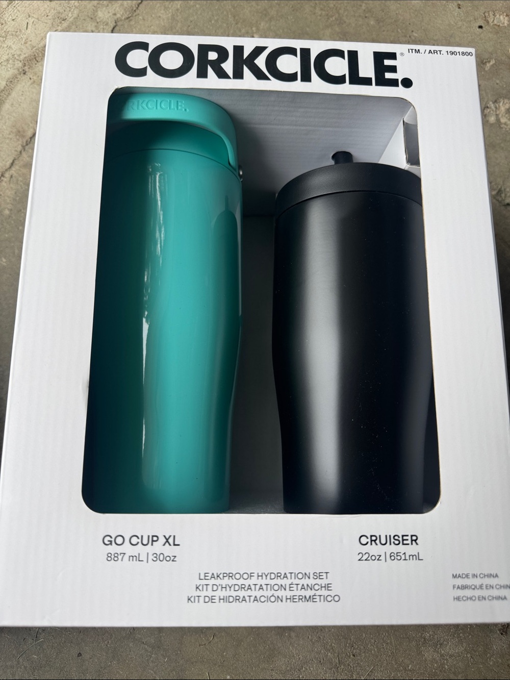 Corkcicle xl leakproof water bottle set